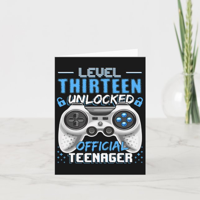 Level 13 Unlocked Official Teenager Video Game 13t Card (Front)