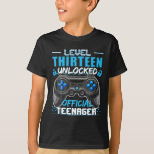 Level 13 Unlocked Official Teenager Video Game T-Shirt