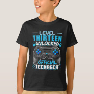 Level 13 Unlocked Official Teenager Video Game T-Shirt