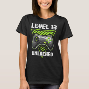 Level 13 Unlocked Retro Video Game 13th Birthday G T-Shirt