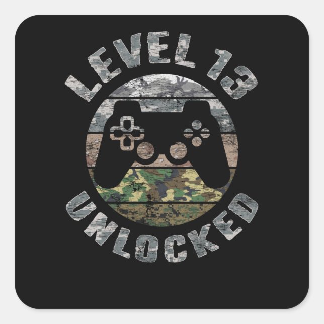 Level 13 Unlocked Square Sticker (Front)