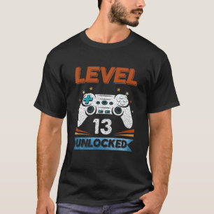 Level 13 Unlocked T 13Th Video Gamer 2008 Boys Gir T-Shirt