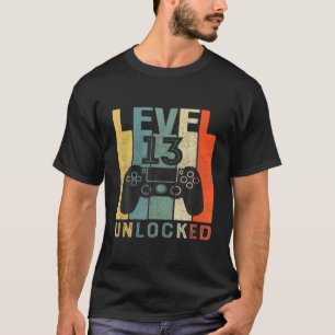Level 13 Unlocked T 13Th Video Gamer 2008 Boys Gir T-Shirt