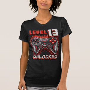 Level 13 Unlocked Video Game 13th Birthday Gamer B T-Shirt