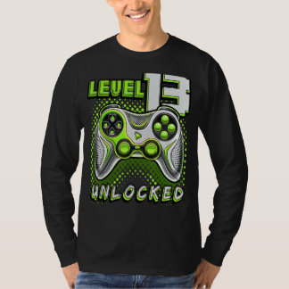 Level 13 Unlocked Video Game 13th Birthday Gamer B T-Shirt