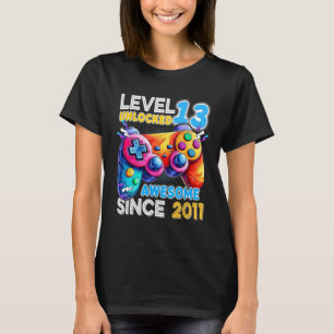 Level 13 Unlocked Video Game 13th Birthday T-Shirt