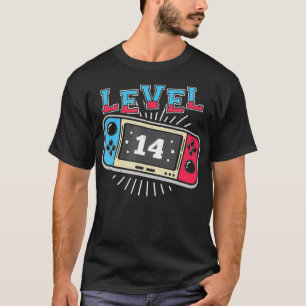 Level 14 Birthday Teenager 14 Years Old Video Game T-Shirt