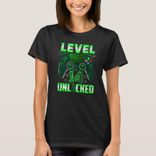 Level 14 Unlocked Awesome Since 2008 Teen Boy Game T-Shirt