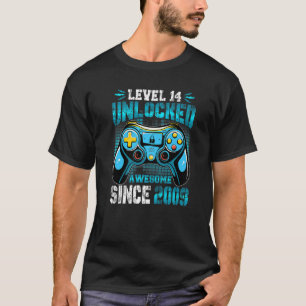 Level 14 Unlocked Awesome Since 2009 Gaming 14th B T-Shirt