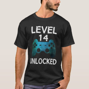 Level 14 Unlocked Boys 14th Birthday 14 Year Old G T-Shirt