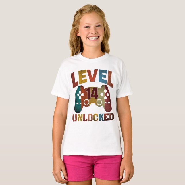 LEVEL 14 UNLOCKED T-Shirt (Front Full)