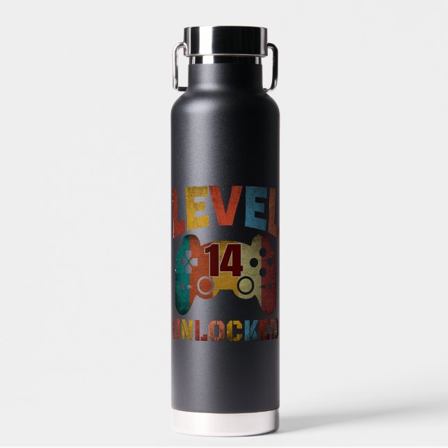 LEVEL 14 UNLOCKED   WATER BOTTLE (Front)
