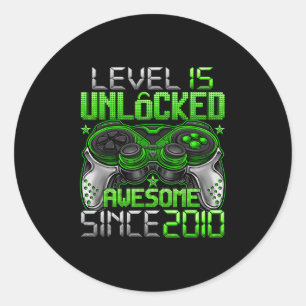 Level 15 Unlocked 15 Year Old Gifts Boys 15th Birt Classic Round Sticker