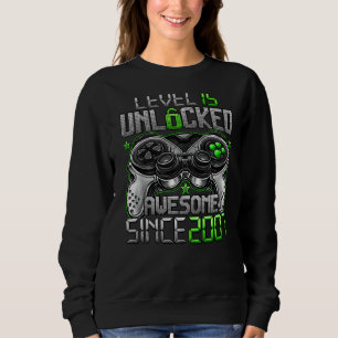 Level 15 Unlocked Awesome Since 2007 15th Birthday Sweatshirt