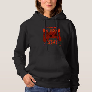 Level 15 Unlocked Awesome Since 2007 Gamer 15 Birt Hoodie