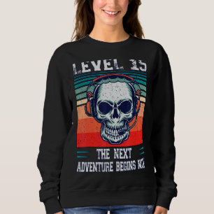 Level 15 Unlocked Next 15th Birthday Gamer Advent Sweatshirt