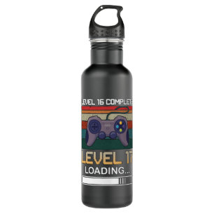 Level 16 Complete Level 17   Birthday Video Game 710 Ml Water Bottle