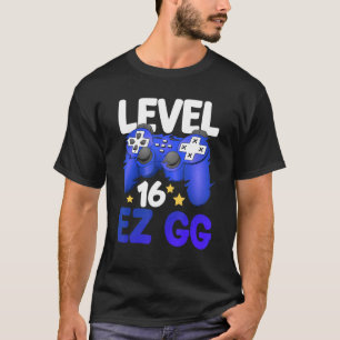 Level 16 EZ GG 16th Gamer Boy Teenager Controller T-Shirt