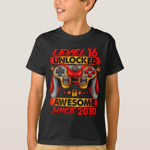 Level 16 Unlocked 16 Year Old Boys 16th Birthday B T-Shirt