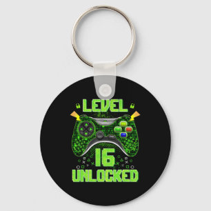 Level 16 Unlocked 16th Birthday Gifts 16 Year Old Key Ring