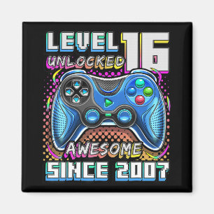 Level 16 Unlocked Awesome 2007 Video Game 16th Bir Magnet