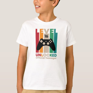 Level 16 Unlocked Official Teenager,16th Birthday T-Shirt