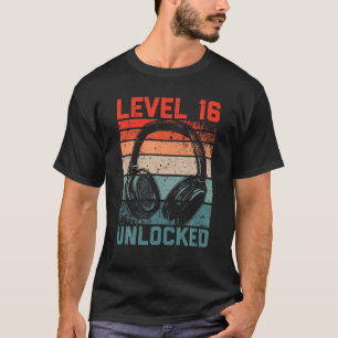 Level 16 Unlocked Video Gamer Lovers 16Th Birthday T-Shirt