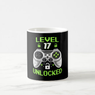 Level 17 Unlocked 17 Years Old Birthday Gift Coffee Mug