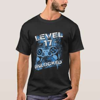 Level 17 Unlocked Gaming Gamer T-Shirt