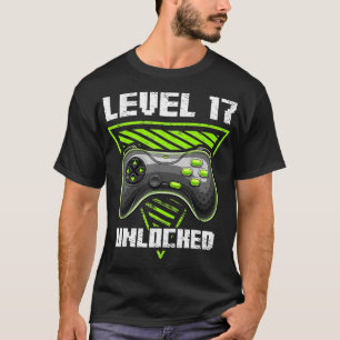 Level 17 Unlocked Retro Video Game 17th Birthday G T-Shirt