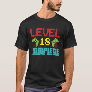 Level 18 Complete Level 18 Unlocked 18 Birthday Vi T-Shirt