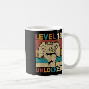 Level 18 Unlocked 18 Year Old Boy Bday Outfit 18th Coffee Mug