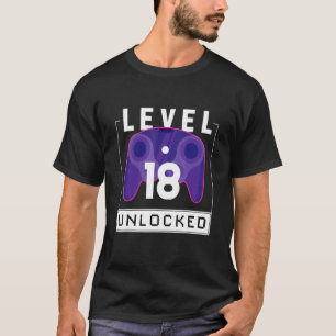 Level 18 Unlocked 18th Gamer Birthday 1 T-Shirt