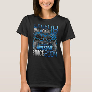Level 18 Unlocked Awesome Since 2004 18th Birthday T-Shirt