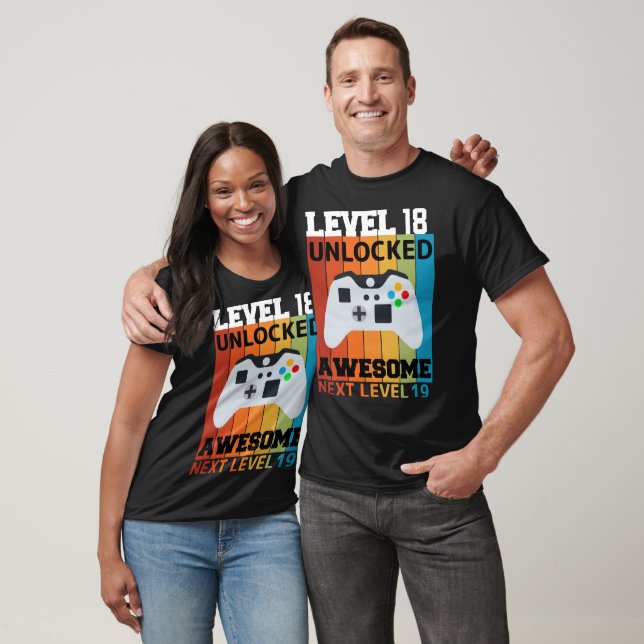 Level 18 Unlocked Birthday T-Shirt (Unisex)