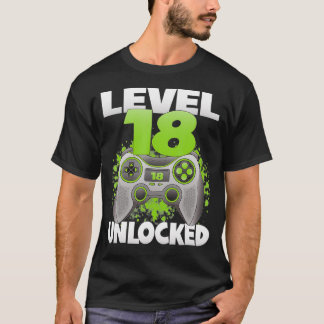 Level 18 Unlocked Video Gaming 18th Birthday 2004  T-Shirt