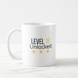 Level 18 Unlocked Yellow Birthday Mug