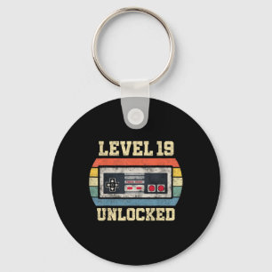 Level 19 Unlocked 19 Year Old Gift Funny Gamer 19t Key Ring