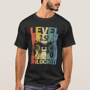 Level 19 Unlocked Awesome 2003 Video Game 19th Bir T-Shirt