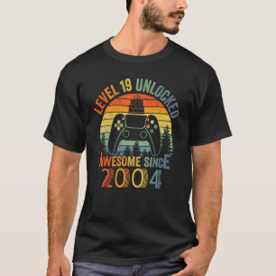 Level 19 Unlocked Video Gamer 19 Years Old 19 Birt T-Shirt