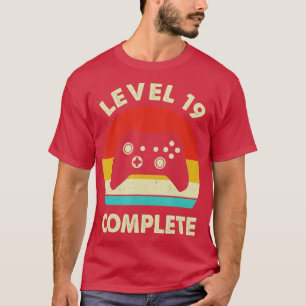 Level 19th Complete Retro 19 Year Wedding Anniver T-Shirt