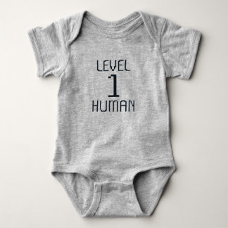 Level 1 Human - Nerd Babies - Newborn Baby Bodysuit
