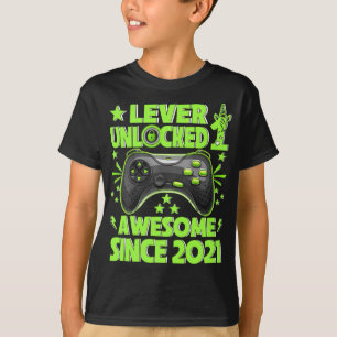 Level 1 Unlocked Awesome 2021 Video Game 1st Birth T-Shirt