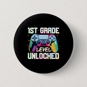 Level 1st Grade Unlocked Back To School First Day 6 Cm Round Badge