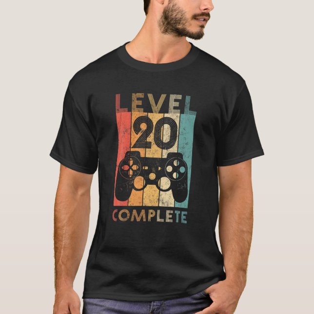 Level 20 Complete 20Th Wedding Anniversary | 20Th T-Shirt (Front)