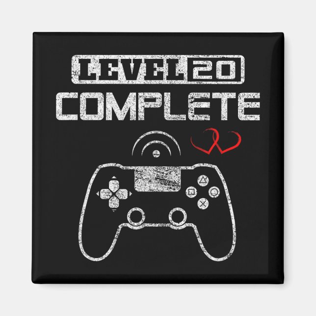 Level 20 Complete 20th Wedding Anniversary Women M Magnet (Front)
