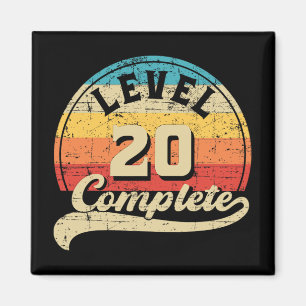 Level 20 Complete Gamer Tee 20th Wedding Anniversa Magnet