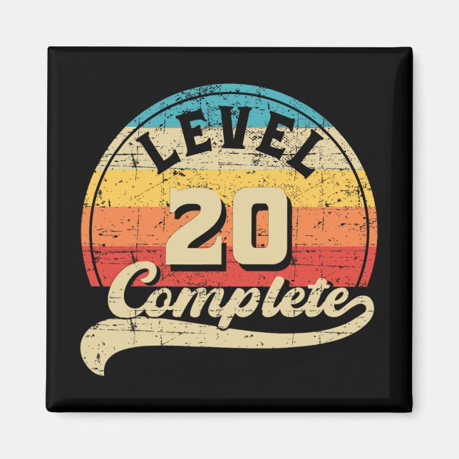 Level 20 Complete Gamer Tee 20th Wedding Anniversa Magnet (Front)
