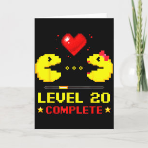 Level 20 Complete Gamers 20th Wedding Anniversary  Card