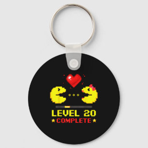 Level 20 Complete Gamers 20th Wedding Anniversary  Key Ring